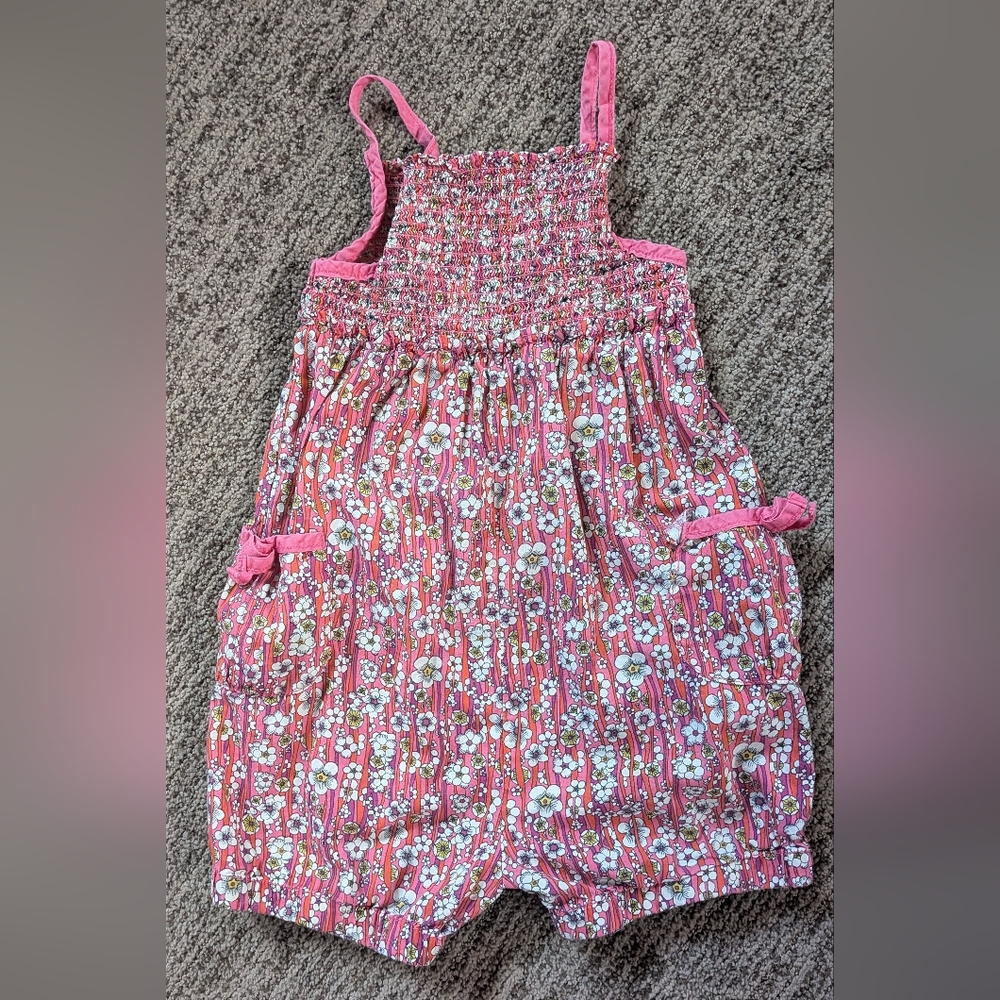 Liberty of London Pink and White Floral Romper